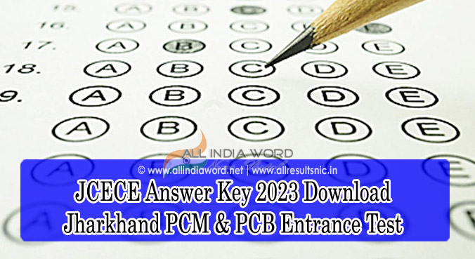 JCECE Solution Key 2023 Download Jharkhand