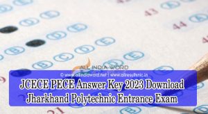 JCECE PECE Solution Key 2023 Download Jharkhand